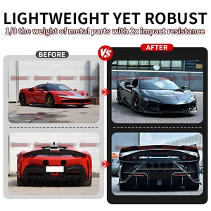 ชุดแต่งคาร์บอนไฟเบอร์แห้งสไตล์ MSY สำหรับ Ferrari SF90 ราคาโรงงาน ชุดแต่งรอบคัน ประกอบด้วยกันชนหน้า-หลัง สเกิร์ตข้าง ฝากระโปรง - Product Image 3