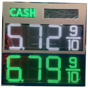 Tiền Mặt Với Tín Dụng Kỹ Thuật Số Trạm Xăng Hiển Thị Dẫn Dấu Hiệu Trạm Xăng Giá Dấu Hiệu Cho Bán Dẫn Giá Khí Dấu Hiệu USA - Product Image 4