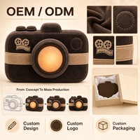 Peluche XDT AI super douce en coton PP, lampe de nuit caméra, rechargeable par USB, cadeau pour enfant