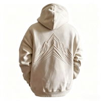 Sweat-shirt à capuche unisexe surdimensionné en molleton de coton lourd écologique avec broderie 3D et logo personnalisé