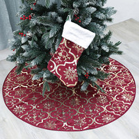 Jupe de sapin de Noël en nylon gaufré or de 90 cm, décoration de sapin de Noël, jupe de sapin, tablier de base pour sapin, cadeau de Noël en forme de chaussette