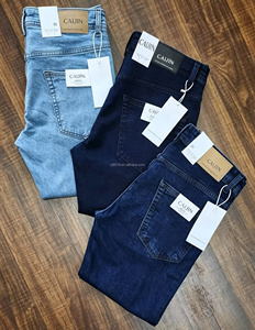 Jeans da Uomo Stile Coreano <span class=keywords><strong>Slim</strong></span> Fit, Pantaloni Lunghi in Denim Elasticizzato Disponibili all'Ingrosso - Product Image 4