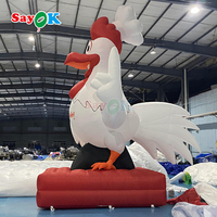 Sayok 4m gigante inflable feliz Acción de Gracias pavo inflable pollo publicidad inflable pavo modelo para evento