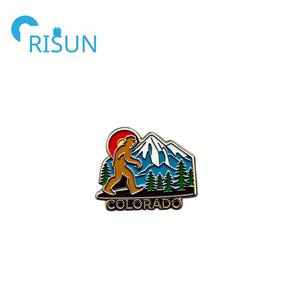 Fabrication de métal personnalisé US Colorado State Shape Map Pin Broche émail Colorado Rockies Pins Colorado Flag Lapel Pin Badge - Product Image 4