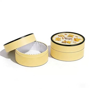 Food Grade Eco Texture Paper Cylinder, Custom Paper Tube <b>Box</b> for Cookies, Candies, Chocolates and Cake Packaging - Product Image 3