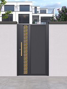 <span class=keywords><strong>Porte</strong></span> de cour intérieure moderne en alliage d'aluminium, type <span class=keywords><strong>porte</strong></span> en verre pour maison rurale auto-construite, étanche, garantie 3 ans, ouverture latérale - Product Image 5