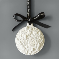 Diffuseur de parfum artisanal en céramique suspendu pour armoire et voiture, fleur en porcelaine, plâtre aromatique, diffuseur à bâtonnets d'huiles essentielles