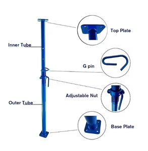 Éléments de construction d'échafaudage robustes en acier, clips et étais hydrauliques de 4 mètres pour échafaudage - Product Image 2