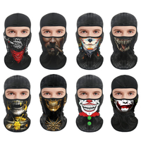 Vente chaude 3D Imprimé Plein Visage Cagoule Ski Masque Halloween Cosplay Crâne Animal Cagoule Numérique Image Méthode Drôle Cool Style