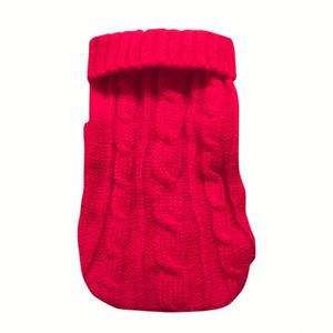 Ropa de Invierno de Punto de Lujo para Mascotas, Suéter para Perros Pequeños y Medianos, Suéter para Cachorros <span class=keywords><strong>Chihuahua</strong></span>, Suéter de Color <span class=keywords><strong>Puro</strong></span> - Product Image 1