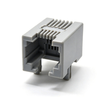 RJ11 Single Port Female Jack 6P2C Soket Jaringan Plastik Penuh Modem DSL Router Konektor RJ11 Female Grosir