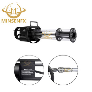 MINSENFX Nova Pistola Girar LED <span class=keywords><strong>CO2</strong></span> Gun RGB Jet Cannon Seis Olhos Máquina Cryo Efeito Especial Jet Gatling Gun Para DJ Disco evento - Product Image 2
