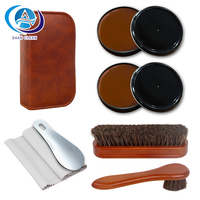 Kit d'entretien des chaussures en cuir professionnel de luxe Daan OEM personnalisé 7 pièces pour hôtels de luxe avec polissage multicolore
