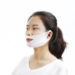 Masker Pengangkat garis wajah, masker wajah Anti Penuaan bernapas bentuk V untuk menjaga dagu Anda dan membentuk kembali wajah Anda