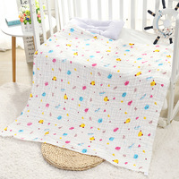 Couverture d'emmaillotage personnalisable en mousseline de coton biologique 6 couches 400TC, jetable, pour bébé