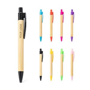 Wholesale Environmental protection Bamboo Promotional Gifts Business Gifts Office School Ballpoint Pen Custom - Product Image 1