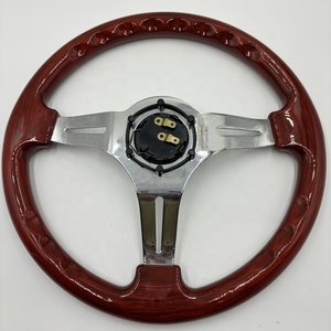 Volante Universal de 14 Pulgadas y 4 cm de Profundidad, Fabricado en ABS con Acabado Madera de Durazno - Product Image 2