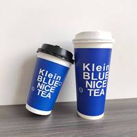 Papel pintado doble desechable personalizable, taza de capa de pintura de PE, café caliente, té de la leche, artesanías, vino, logotipo personalizado, impresión, manejo de vasos de papel