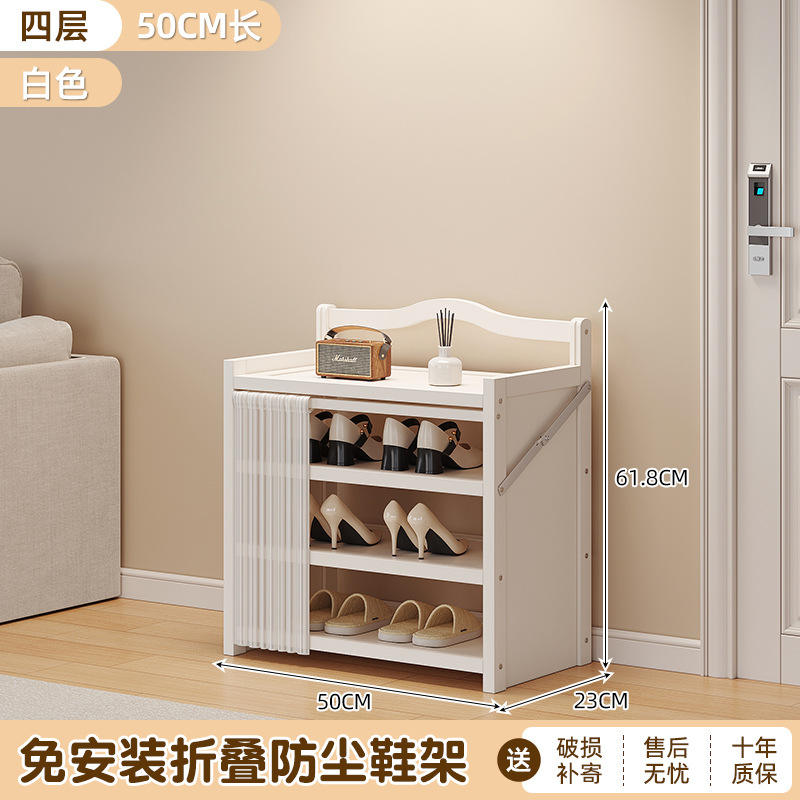 50cm de long 4 couches pliable [blanc] étagère à chaussures