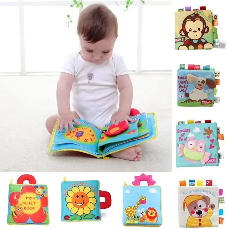 Custom 3D Soft cloth book Baby Quiet Book Learning Cloth Soft Plush Early Educational cloth book Toys