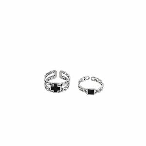 S925 Sterling <b>Silver</b> Cross <b>Ring</b> With Epoxy Resin Inlay For Women Everyday Wear - Product Image 5