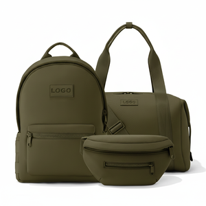 Sac à dos de voyage de grande capacité pour la salle de sport, vente chaude, logo personnalisé, ensemble de sacs en néoprène, sac de week-end, trousse de toilette, sac à dos pour femmes - Product Image 1