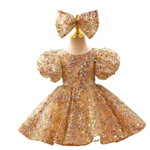 green emerald velvet dress Kids Gold Dress | Golden Girl Dress