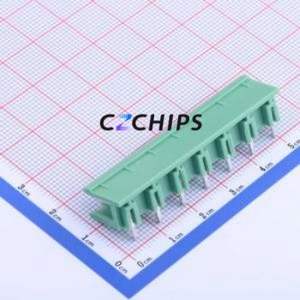 KF2EDGR-7.5-7P Plug-in Terminal Block Bent Lead Through Hole,P=7.5mm Connector Board-to-Board / Socket - Open 1x7P 7.5mm Green - Product Image 2