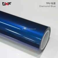 GWF Meilleur prix film voiture PPF Super brillant TPH diamant bleu film de protection de peinture voiture Film de changement de couleur TPU