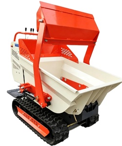 Minicargadora de orugas con volquete, capacidad de 500 kg, cubo blanco, motorizada, maquinaria agrícola, cargadora frontal - Product Image 1