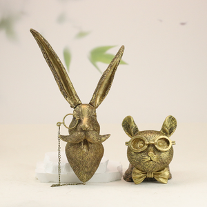 Tranh treo tường, tượng điêu khắc, đồ trang trí nhà cửa, hình đầu thú gấu nai, đặt hàng số lượng lớn, tùy chỉnh - Product Image 3