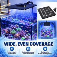 Plusea T120 avec panneau lumineux LED pour aquarium MEANWLL All-CREE, design ultra-plat sans ventilateur, spectre complet pour réservoir de corail récifal