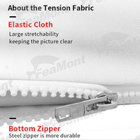 FEAMONT Tricoté Stretch Tension Tissu Imprimé Graphique Bannière Toile de Fond Aluminium Mât Affichage Événements Sportifs Salons