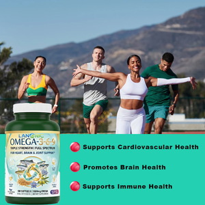 Gélules d'huile de poisson halal OEM, capsules de morue végétaliennes Oméga-<span class=keywords><strong>3</strong></span> 6 9 3600, compléments alimentaires naturels EPA DHA, gélules d'huile de poisson Oméga <span class=keywords><strong>3</strong></span> - Product Image 4