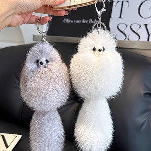 Carino piccola volpe peluche portachiavi ciondolo morbido cartone animato borsa Charm per auto auto portachiavi con piccola volpe - Product Image 5