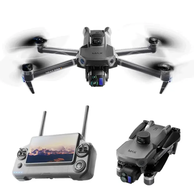 P7 Max Drone 4K HD 30fps GPS Remote Control 3-axis Brushless Gimbal Laser Obstacle Avoidance Long Range 10km Professional Drone