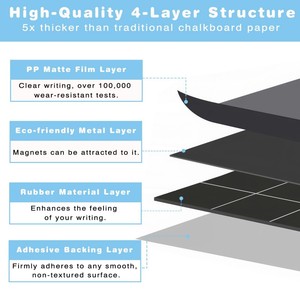 Décalcomanie murale auto-adhésive <span class=keywords><strong>magnétique</strong></span> <span class=keywords><strong>Papier</strong></span> <span class=keywords><strong>peint</strong></span> pour tableau noir avec autocollant pour tableau noir <span class=keywords><strong>Papier</strong></span> <span class=keywords><strong>peint</strong></span> pour décoration murale - Product Image 3