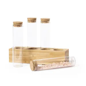 Ensemble d'épices en verre de bambou, merchandising durable - Product Image 3