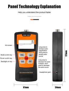 Victor 528S <span class=keywords><strong>Detector</strong></span> De Vazamento De Água Subterrânea Equipamento De Detecção De Água Profundidade De Medição 1 Metro Vazamento De Tubulação De Água - Product Image 3