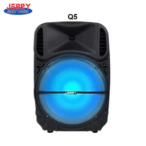 Speaker Karaoke Portabel Luar Ruangan Kotak Troli 15 Inci Speaker Troli JR-Q5