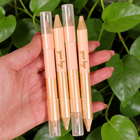Crayon illuminateur pour sourcils en duo, marque privée, logo personnalisé, deux tons, pour sculpter les sourcils et illuminer les yeux, pour les maquilleurs professionnels