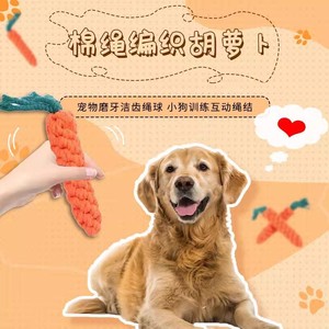 Jouet à mâcher en corde de coton pour chiens, nettoyage des dents, entraînement interactif, anti-ennui, durable, taille moyenne - Product Image 1