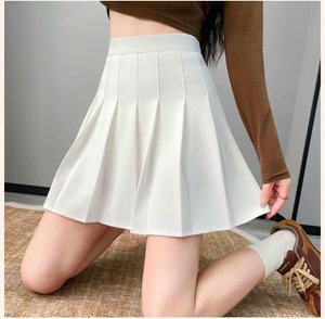 Falda midi plisada de mezcla de algodón negra de cintura alta que favorece la figura para mujer de talla grande; Falda midi versátil estilo <span class=keywords><strong>MILF</strong></span> - Product Image 4