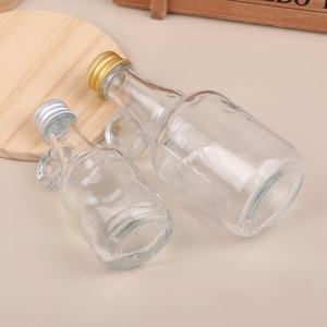 Decantador de Whisky de Vidrio Transparente Vacío de 50 ml y 100 ml con Tapas de Aluminio, Mini Contenedor de Alcohol, Botella de Vidrio para Licores y Bebidas - Product Image 5