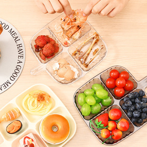Divided Serving Dish 4 Compartment Square Storage <b>Tray</b> For <b>Kitchen</b> Condiment Food Organization - Product Image 4