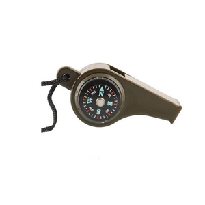 Al aire libre de <span class=keywords><strong>3</strong></span> en 1 de plástico de emergencia silbato barato supervivencia silbato de color verde con brújula - Product Image 6