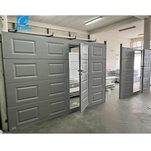 <span class=keywords><strong>Porte</strong></span> de <span class=keywords><strong>garage</strong></span> <span class=keywords><strong>sectionnelle</strong></span> extérieure en acier inoxydable de haute qualité, style moderne, manuelle et sécurisée - Product Image 6