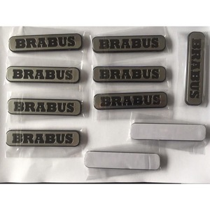 Emblème de voiture Brabus, badge en métal argenté auto-adhésif, logo pour coffre, pour véhicules Mercedes Benz Smart - Product Image 4