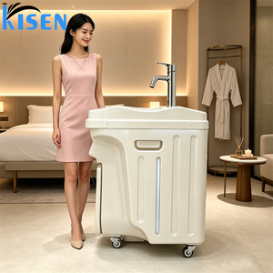 Évier portable KISEN pour lavage des mains avec réservoir d'eau et chauffe-eau pour la restauration en plein air, les salons et les hôtels – Sans plomberie - Product Image 1