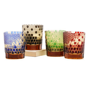 Vaso de Vidrio Ámbar Japonés Edo Kiriko para Whisky, Vaso de Vidrio de Color, Estilo Antiguo de Lujo, 8 oz, Clásico Azul Cobalto, Vaso de Cerveza para Fiestas - Product Image 4